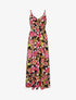 Robe longue imprimé fleurs des îles - Noir - 5