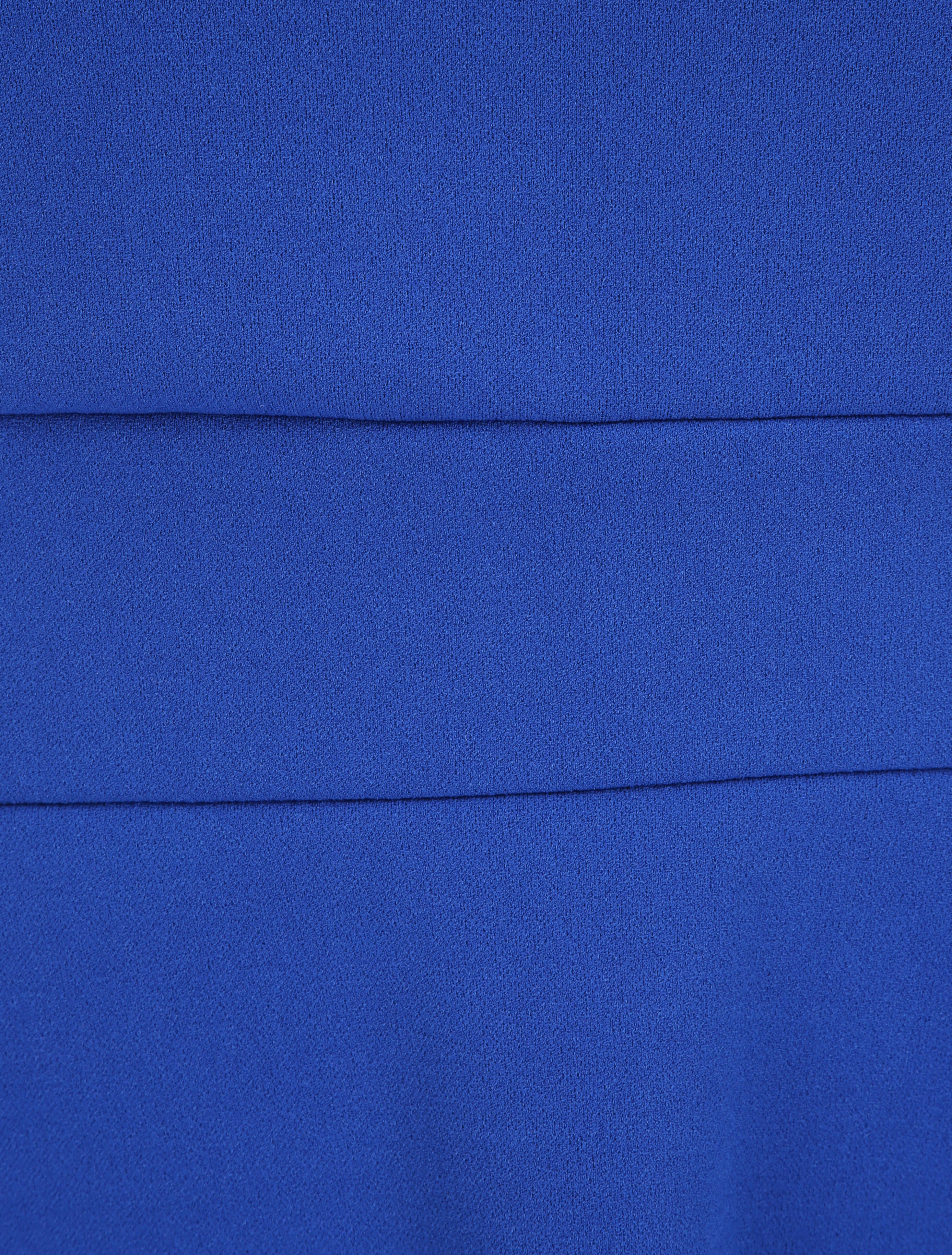 Robe courte coupe patineuse à buste fendu - Bleu électrique - 3