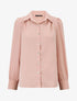 Blouse unie à manches longues - Rose - 5