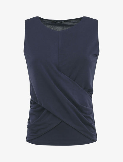 Top uni à base asymétrique - Marine - 1