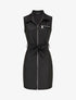 Robe mi-longue en simili - Noir - 1