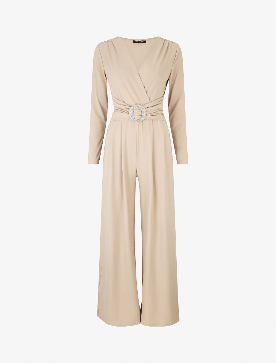 Combinaison fluide à boucle stylisée - Beige - 5