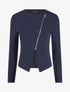 Veste courte à bord fendu asymétrique - Marine - 1
