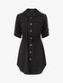 Robe chemise unie - Noir - 5