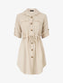 Robe chemise unie - Beige - 5