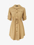 Robe chemise unie - Camel - 1