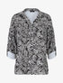Blouse fluide à imprimé graphique - Noir - 5