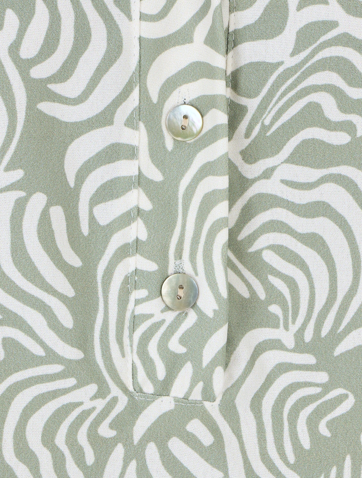 Blouse fluide à imprimé graphique - Vert d&