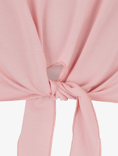 Top uni à nouer - Rose - 3