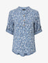 Blouse à imprimé fleuri - Bleu - 1