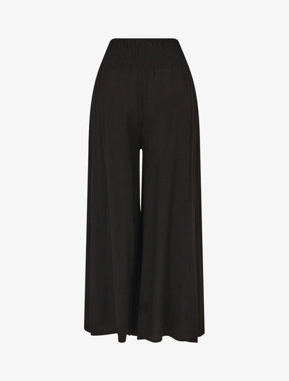 Pantalon ample à taille élastiquée - Noir - 2