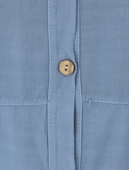 Chemise fluide oversize - Bleu ciel - 3
