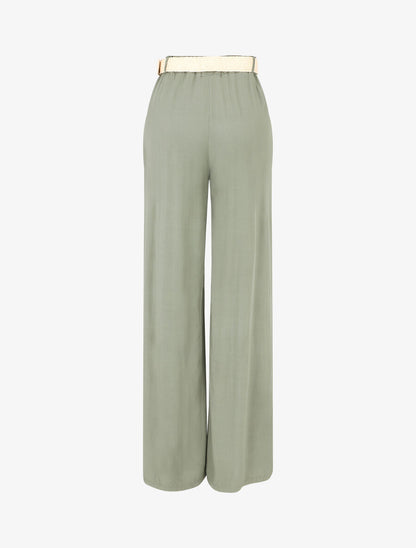 Pantalon fluide ample - Kaki - 2