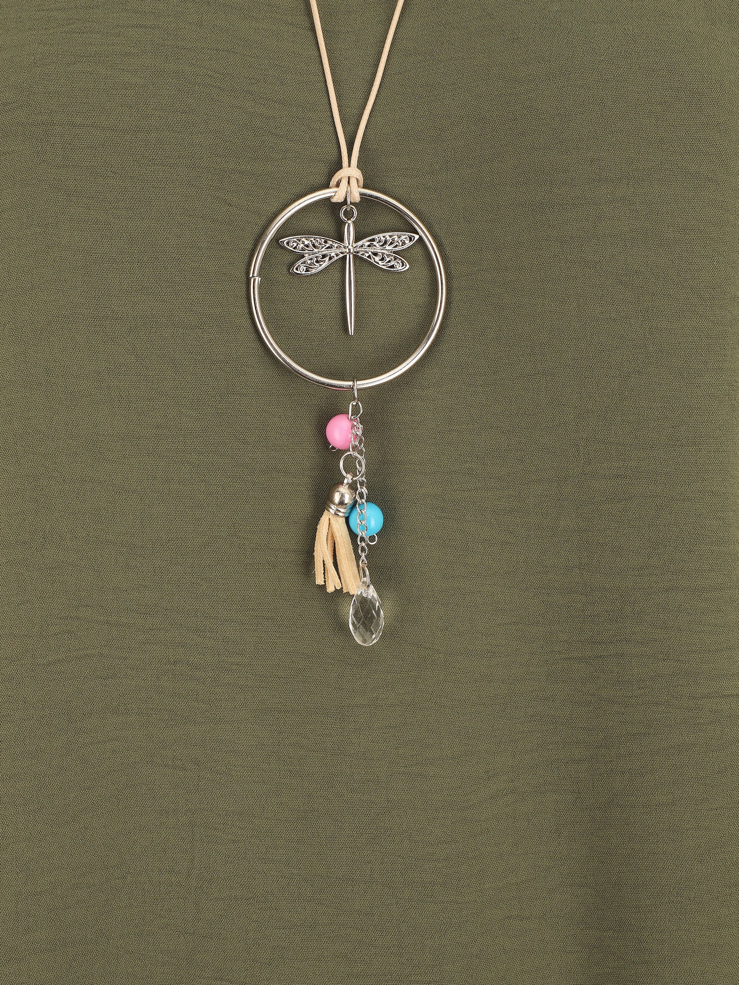 Top uni boutonné dos - Kaki - 3
