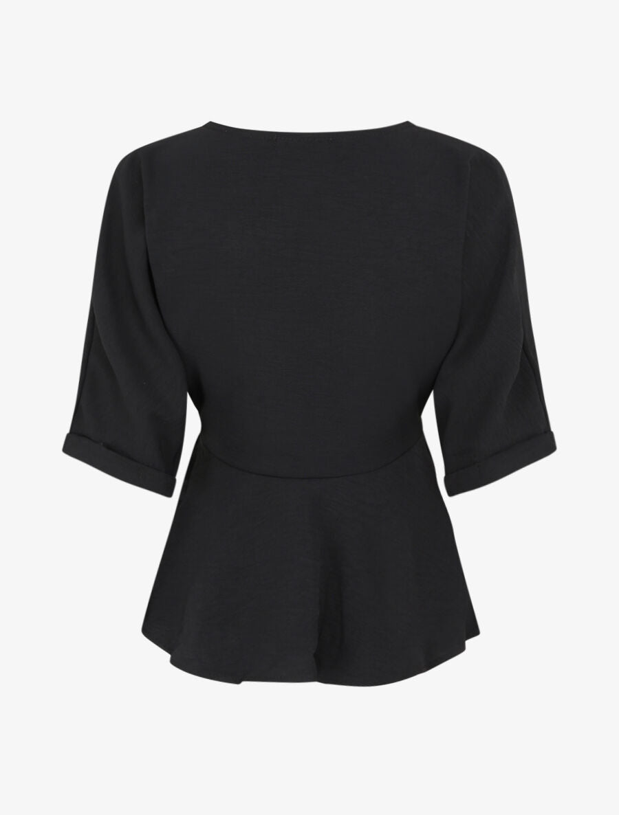 Top fluide boutonné - Noir - 2