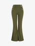 Pantalon fluide à fermeture stylisée - Kaki - 5