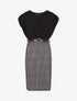 Robe fourreau manches courtes et rayures - Noir - 5