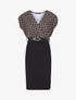 Robe courte ajustée à motif fantaisie - Noir - 1