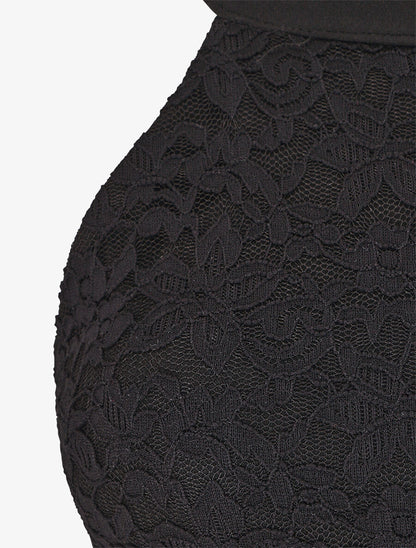 Robe évasée sans manches imprimé floral - Noir - 3