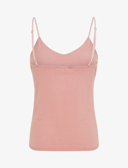 Débardeur ajusté uni col croisé - Rose - 2