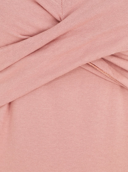 Débardeur ajusté uni col croisé - Rose - 3