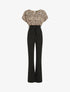 Combinaison droite manches courtes imprimé léopard - Beige - 5