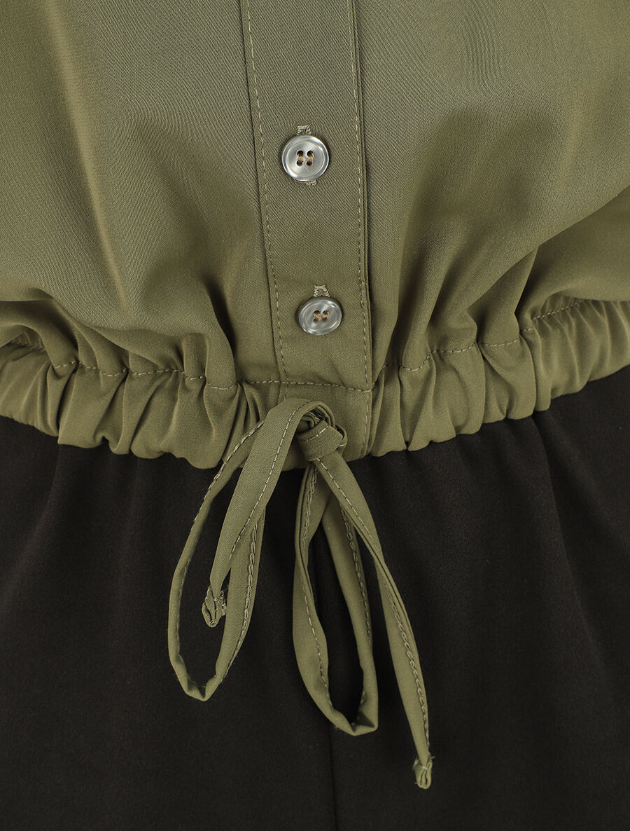 Combishort fluide sans manches - Kaki - 3