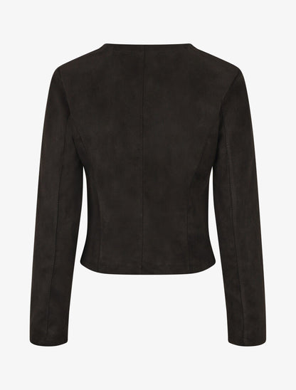 Veste zippée en suédine - Noir - 2