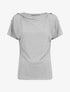 Top en maille droit à manches courtes boutonnées - Gris clair - 5