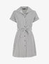 Robe chemise rayée manches courtes - Noir - 5