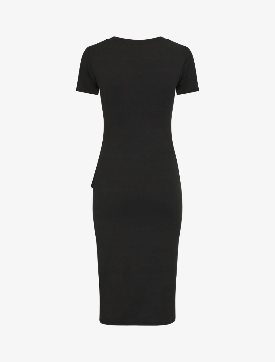 Robe longue style portefeuille - Noir - 2