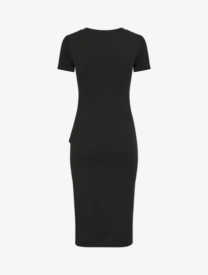 Robe longue style portefeuille - Noir - 2