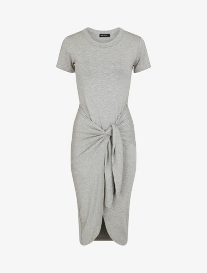 Robe longue style portefeuille - Gris - 5