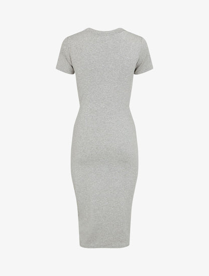 Robe longue style portefeuille - Gris - 2