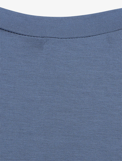 Robe longue style portefeuille - Bleu - 3