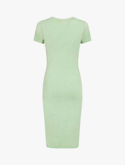 Robe longue style portefeuille - Vert d&