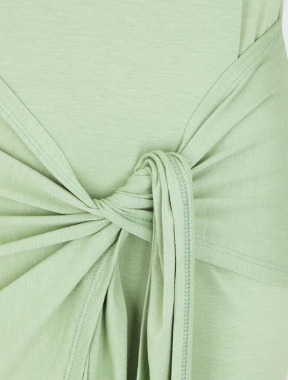 Robe longue style portefeuille - Vert d&