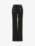Pantalon long uni à taille haute - Noir - 4