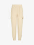 Jogging cargo taille haute - Beige - 1