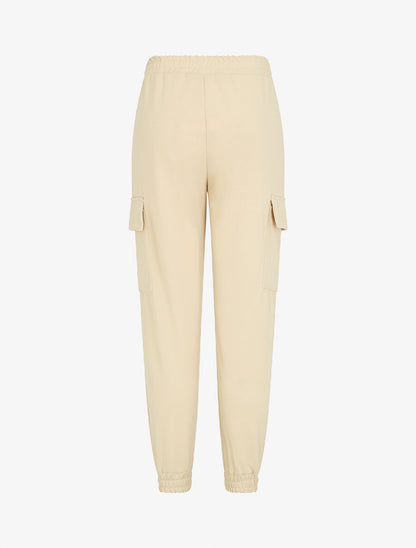 Jogging cargo taille haute - Beige - 2