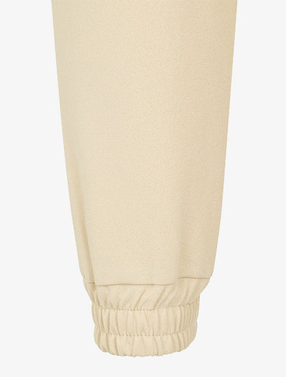 Jogging cargo taille haute - Beige - 3