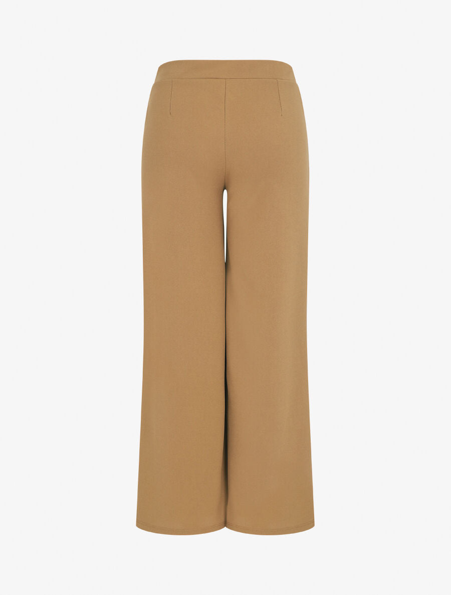 Pantalon fluide uni - Camel - 2