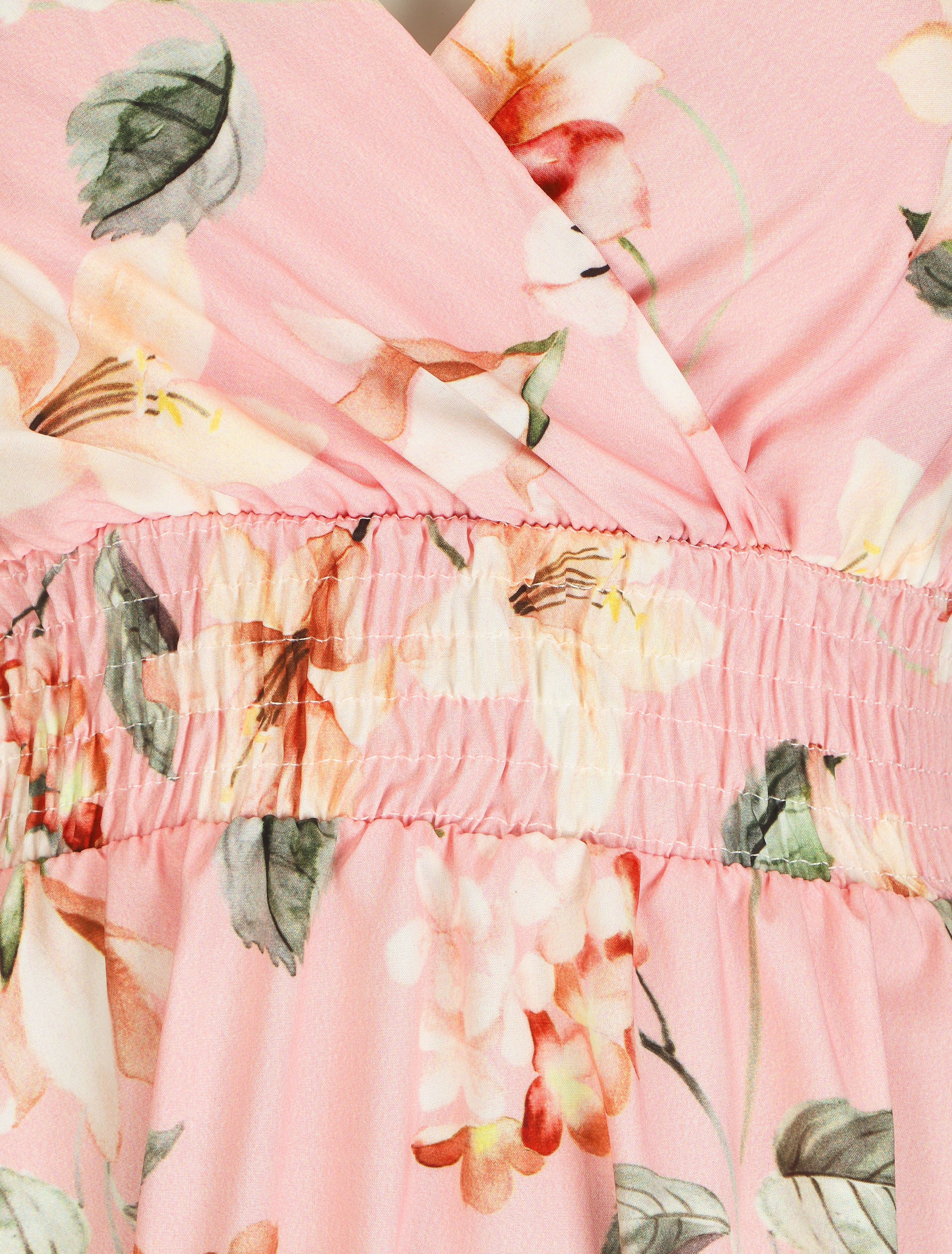 Robe patineuse imprimé floral - Rose - 3