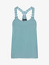 Top droit bretelles en crochet - Bleu clair - 1