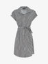Robe chemise imprimé rayures - Noir - 5