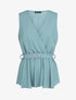 Top péplum sans manches - Turquoise - 1