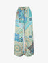 Pantalon fluide à imprimé foulard - Kaki - 1
