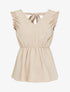Top sans manches évasé dos décolleté - Beige - 5