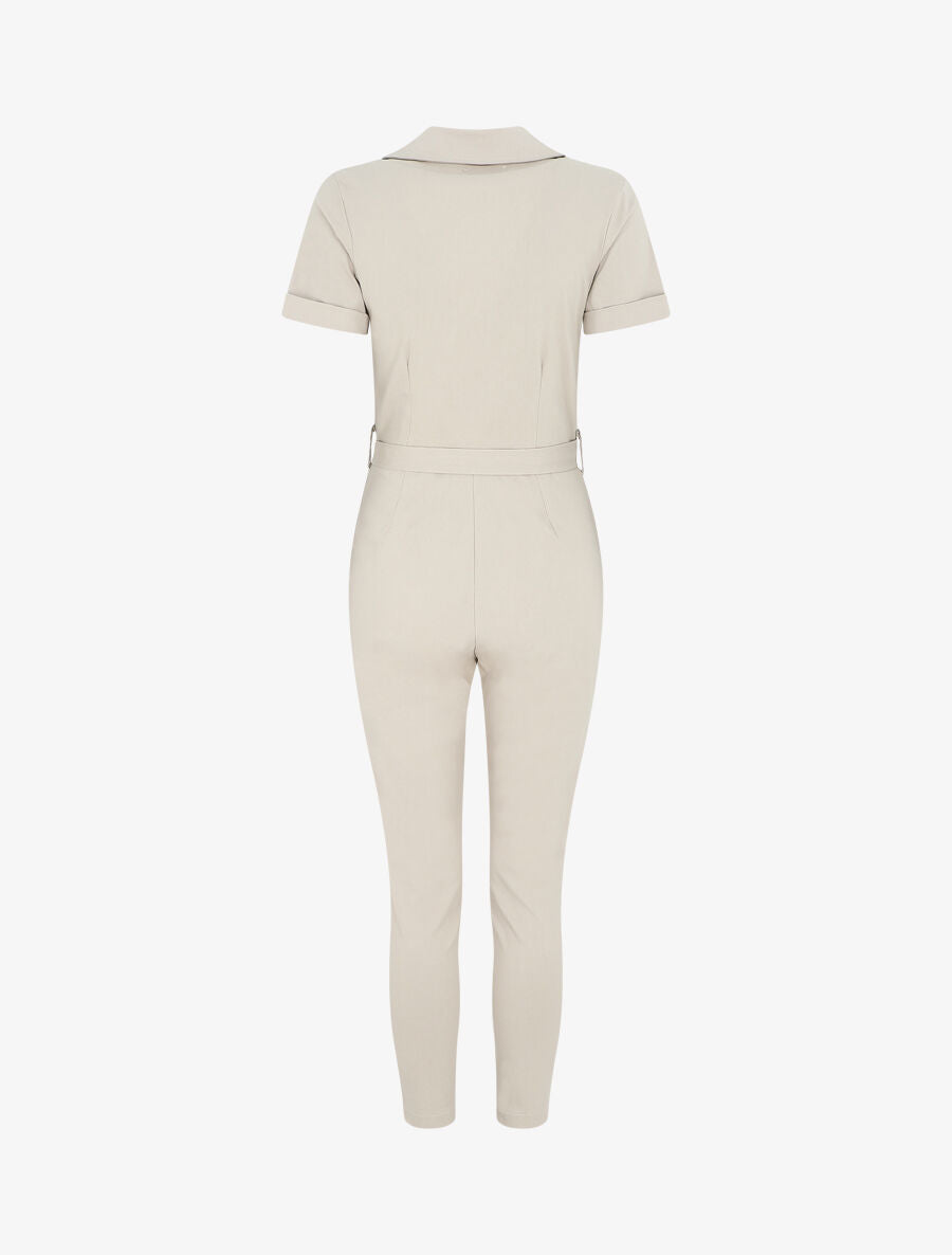 Combinaison ajustée manches courtes - Beige - 2