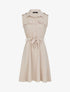 Robe unie à taille élastiquée - Beige - 5